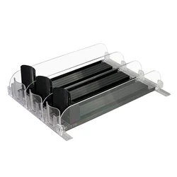 Adjustable Spring - Loaded Beverage Dispenser and Organizer - 310mm 5 sets (Black)