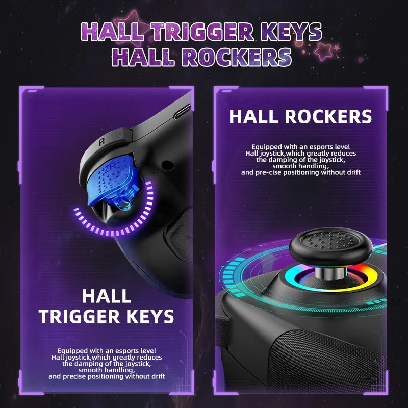 Mobile Game Controller for iPhone and Android with RGB Light,Support Play PS Remote Play, Switch Steam and More