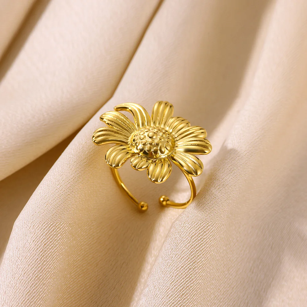 Punk Schlange Bague Muschel Anillos Schmetterling Ring Sonne Blumen ringe für Frauen Stern Anillo Edelstahl Schmuck Neujahrs geschenke – Detail 35