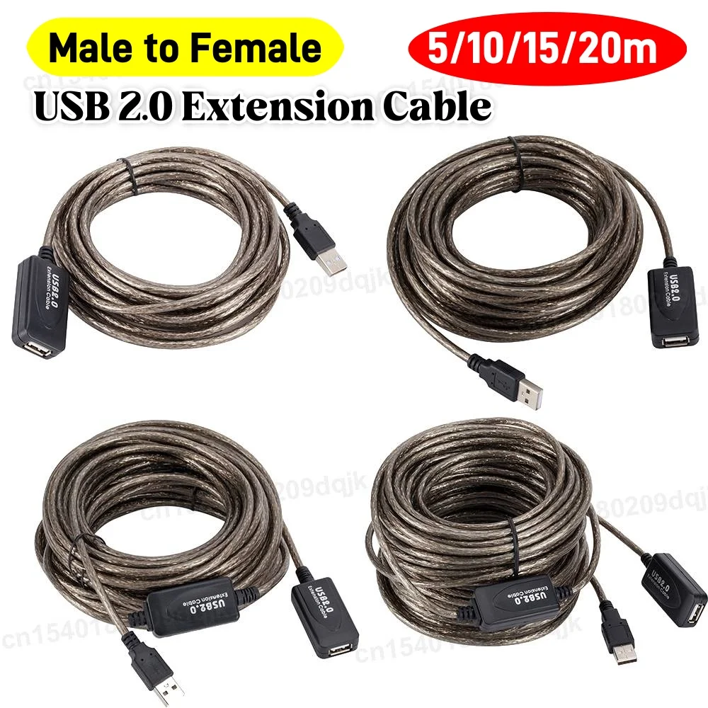 USB 2.0 Active Repeater Extension Cable - A Male to Female Connection