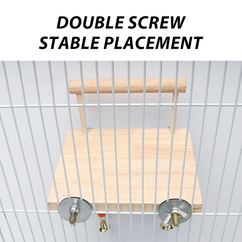 Pet Bird Toy Pet Toys Pet Chew Toys Pet Exercise Toy Pet Teeth Grinding Toy CAWAII KENNEL Pet Bird Swing Toy Wooden Parrot Perch Stand Playstand Chewing Beads Cage Playground for Budgie Birds