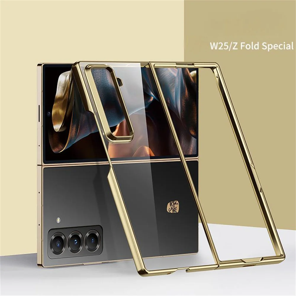 غلاف حماية شفاف فاخر متوافق مع Samsung Galaxy Z Fo...