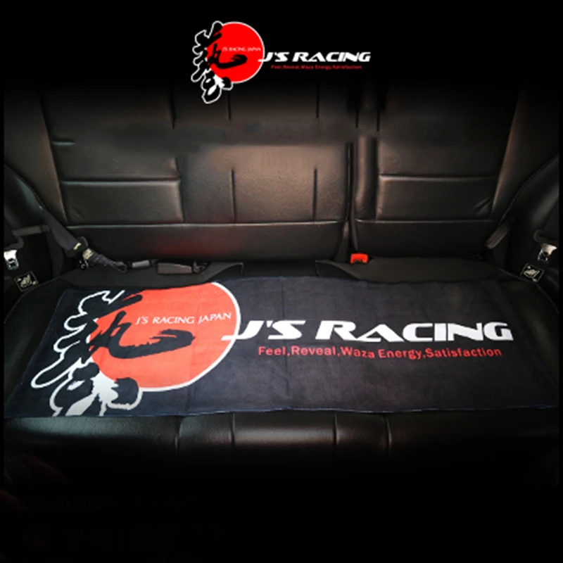 

JS RACING Decorative Towel 100*30cm JDM HF Sport Towel Bath Towel Centre Decorative Towel Dashboard Cover Pad Dash Mat Carpet