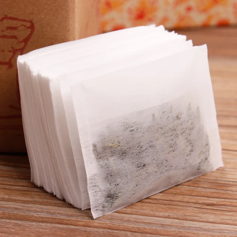 Disposable Tea Filter Bags Disposable Tea Bags 100 Pack Magik Disposable Filter with Flip-over Seal Empty Teabags Herb Loose Tea Bag