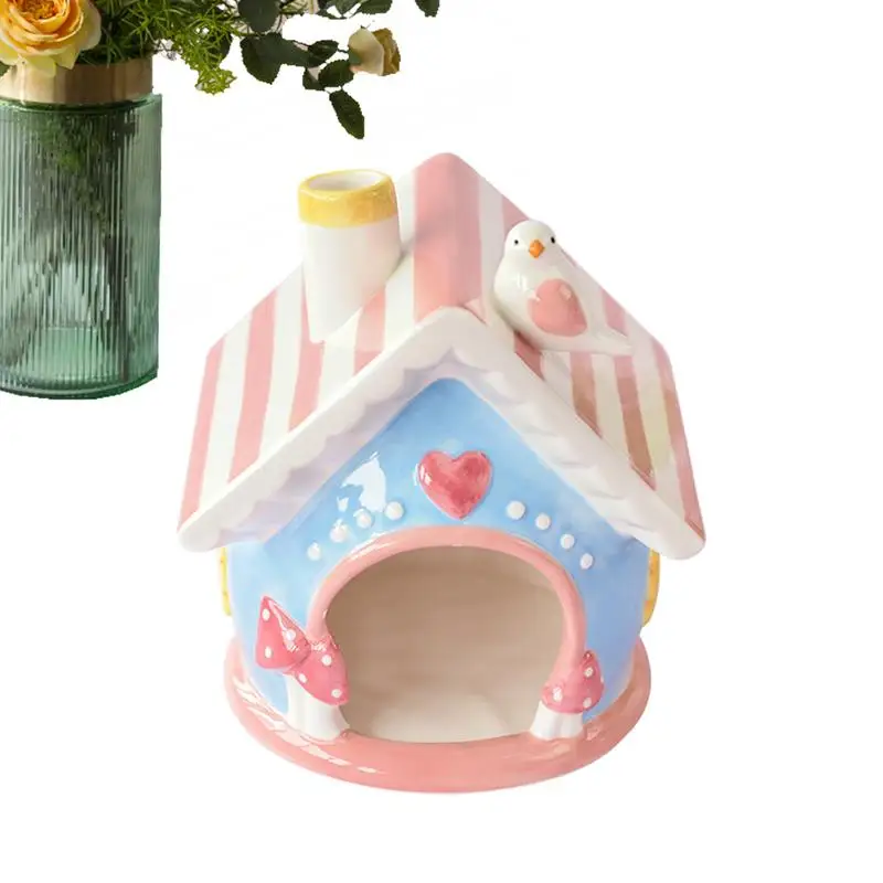 Gerbil House Cute Hamster Home Cool Beds Creative Chinchilla Hut Pet Cage Accessories Gerbil Houses And Hideouts Small Animal
