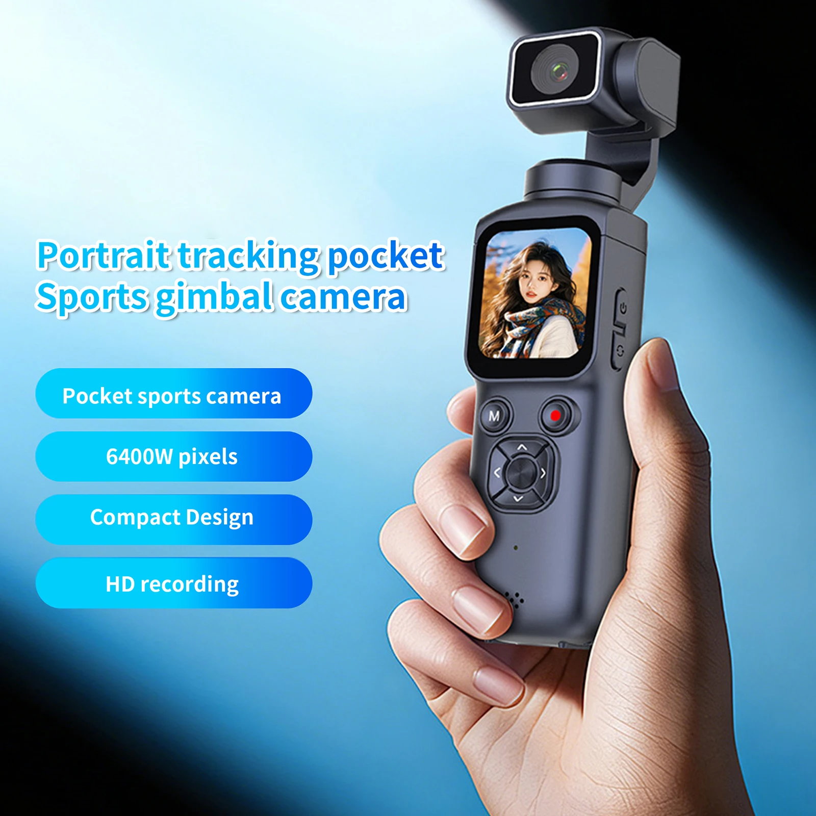 4K Pocket Action Camera Touch Screen Mini DV Video Recorder Camera  Cycling Outdoor Sports Vlog Recording Camera for Bike