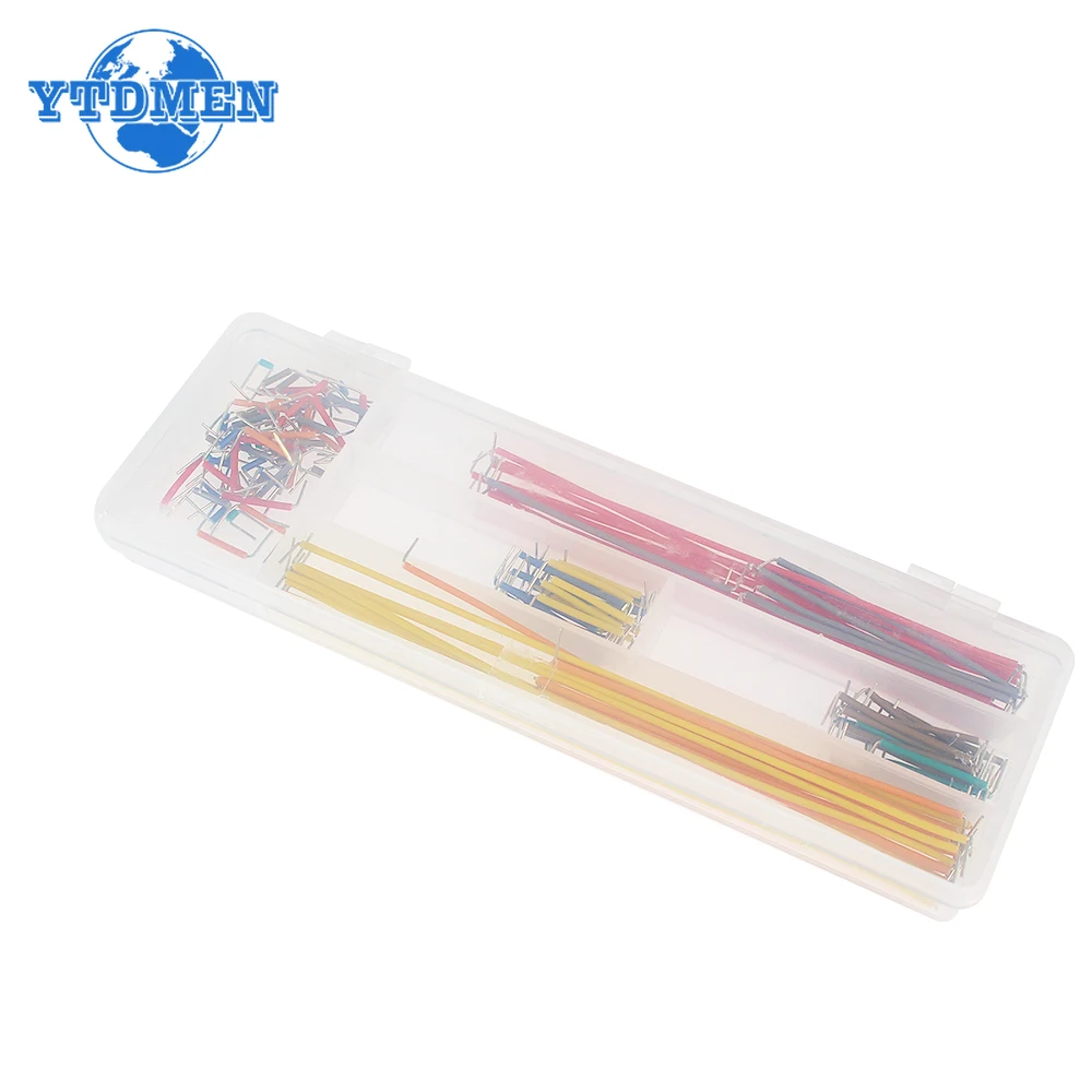 140-840pcs Boxed Jumpers 14 Kinds of Length Breadboard Special Wire Connecting Wires Jumper Wire with ESD-10 Tweezers Diy Kit