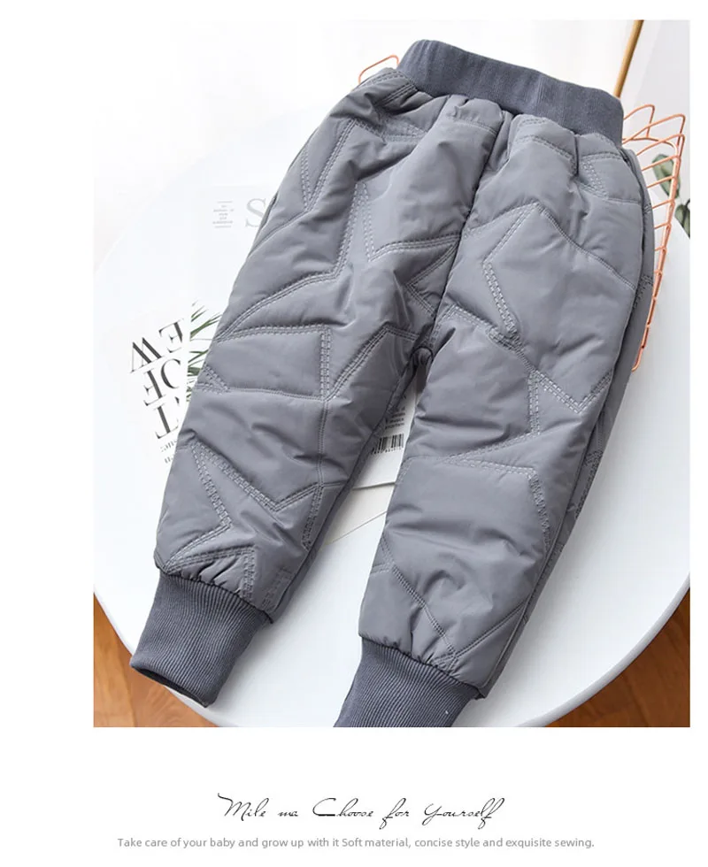 Kids Jeans Time-limited New Baby Boys Clothing Thicken Winter Warm Cashmere Children Pants Wild Little Feet 1-6y