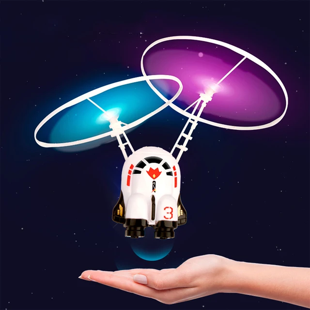 Space Flight Flying Helicopter USB Charging Flying Explorer Toys Aircraft LED Light Flying Suspension Induction Helicopter 1
