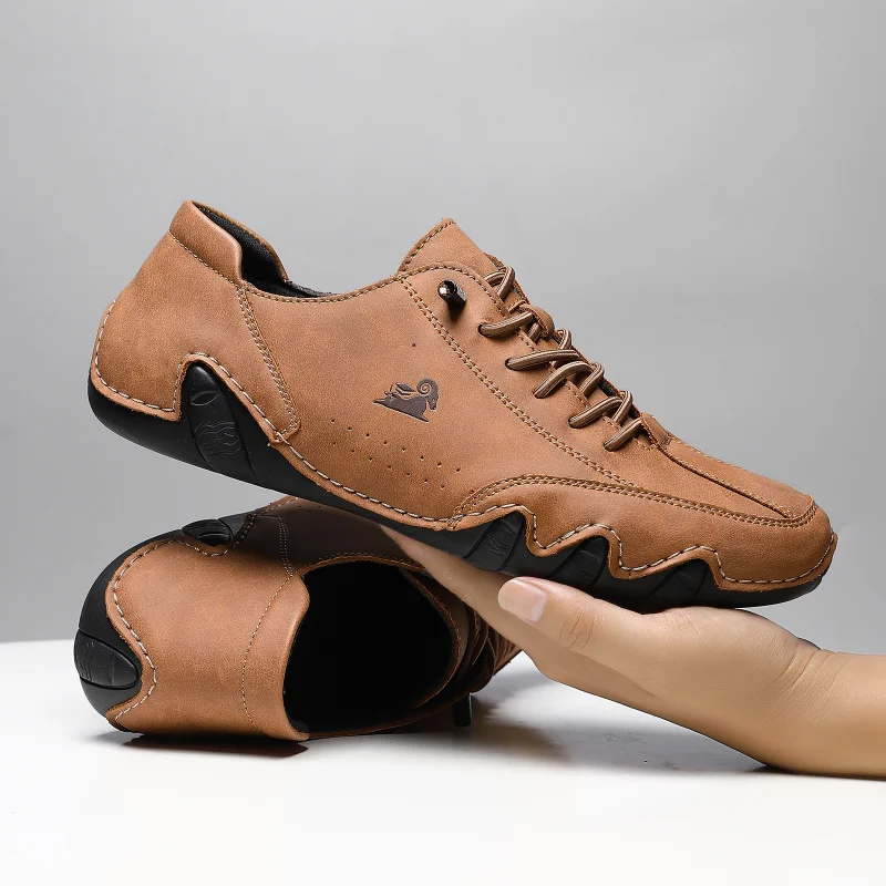 

Men Leather Casual Sneakers Fashion Walking Loafers Shoes Comfortable Footwear Luxury Man Shoes 2023 New In Casual Sports Shoes