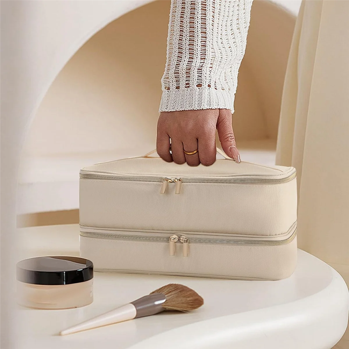 ZHANG Doyosh Carrying Case for Shark Flex Style, Case Compatible with Shark/Dyson Hair Dryer, Portable Double-Layer Travel Bag