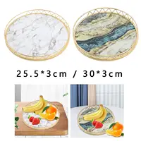 Desk Organizer Tray Candle Platter Round Home Solution Vanity Decorative Tray for Parties Home Kitchen and Home Restaurant 1