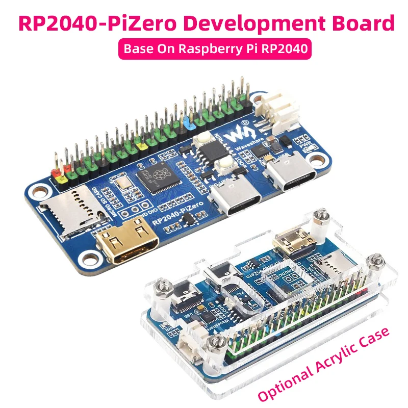 Raspberry Pi-pico Rp2040-pizero Rp2040 Compatível com Raspberry pi Zero Tamanho 16mb Flash Gpio Cabeçalho Porta Usb tipo c
