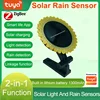 Tuya Smart for Zigbee Rain Sensor Solar Charging Real-time Rainwater Detector Smart Life App Controlled for House Outdoor 3
