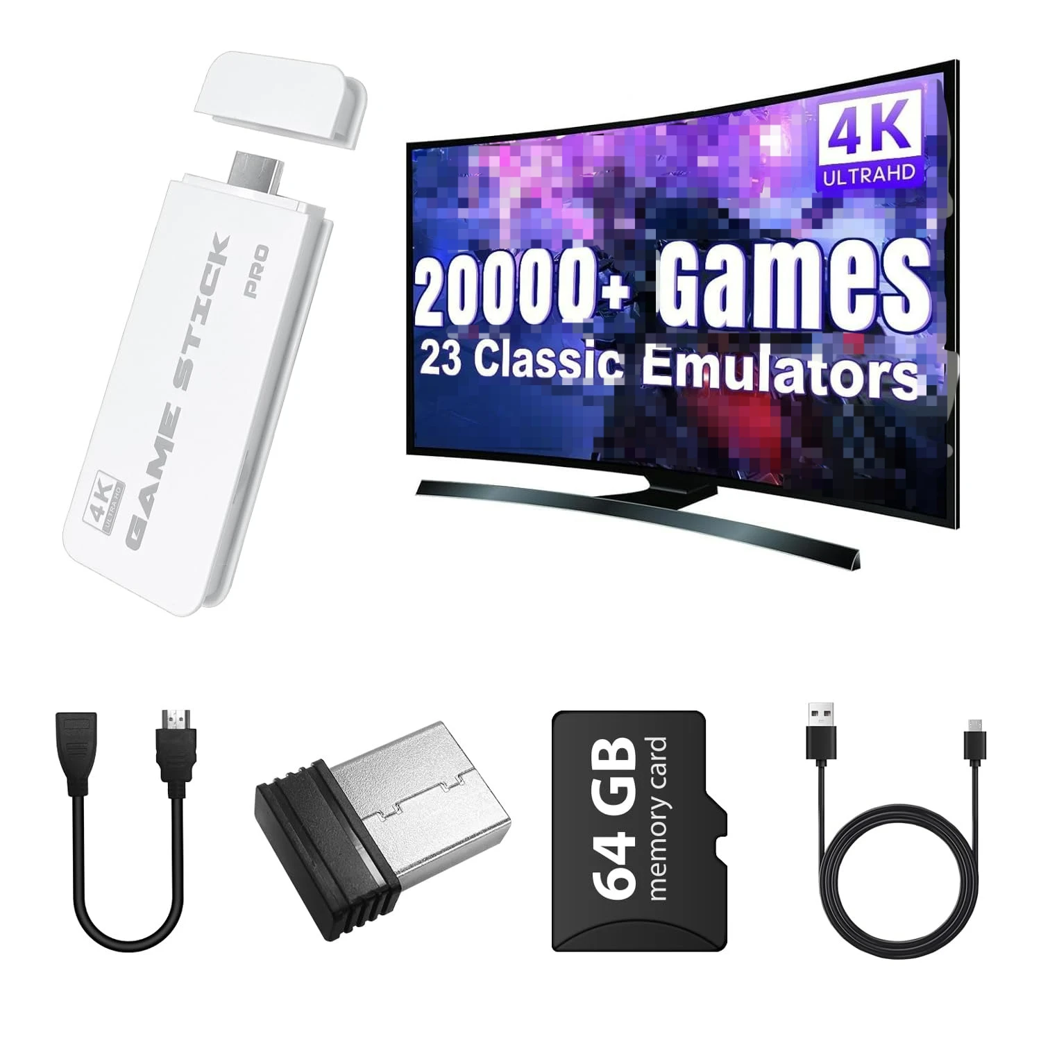 Nouvelle console de jeu vidéo M15 4K TV avec 20000 jeux intégrés, manette sans fil 64G, console de jeu portable rétro 1 Nouvelle console de jeu vidéo M15 4K TV avec 20000 jeux intégrés, manette sans fil 64G, console de jeu portable rétro 1