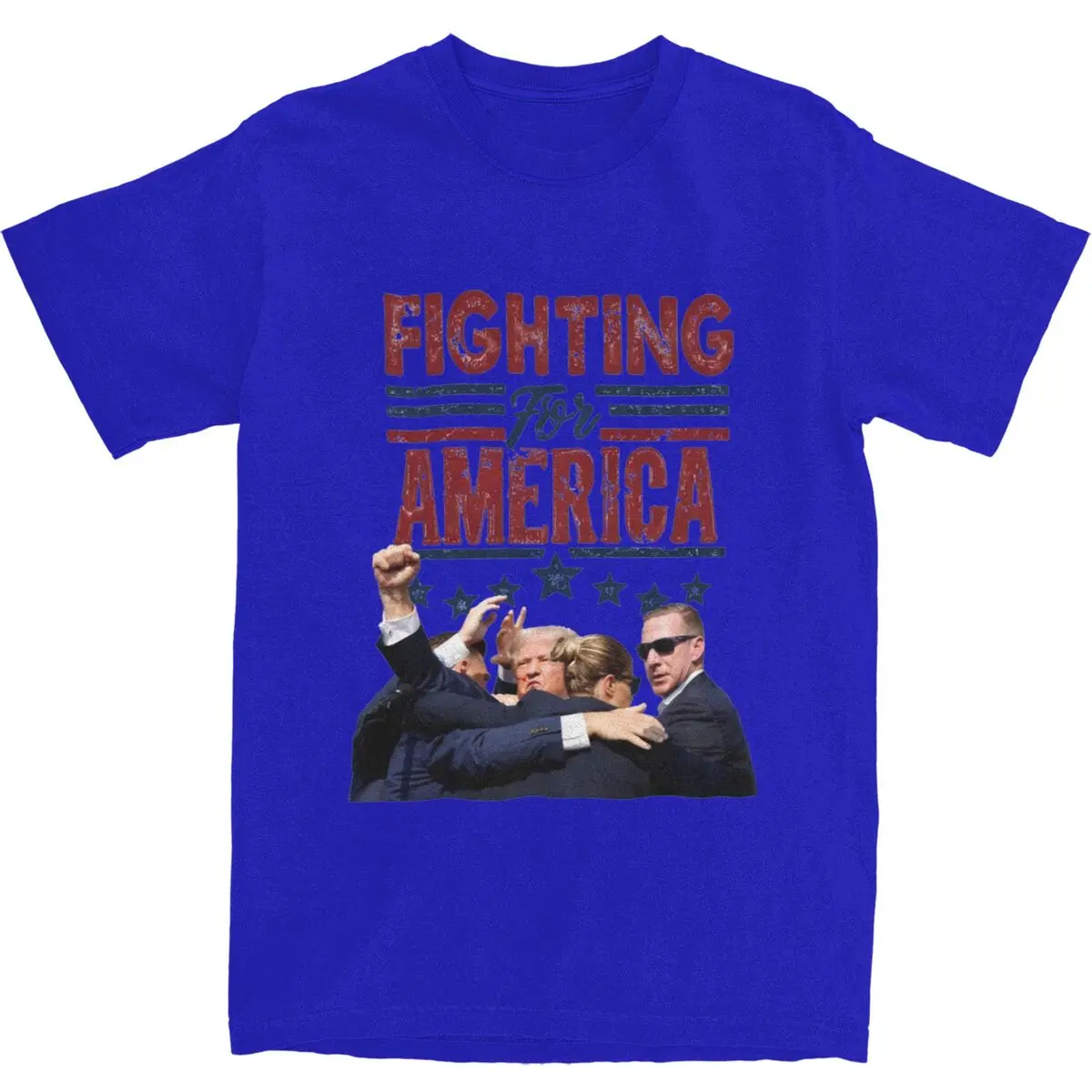thumbnail image 1 of Camiseta de lucha por Estados Unidos de Trump, ropa para hombres y mujeres, 100 % algodón, moda para hombres, camisetas con memes sobre el asesinato de Donald Trump en 2024, 1 of 4