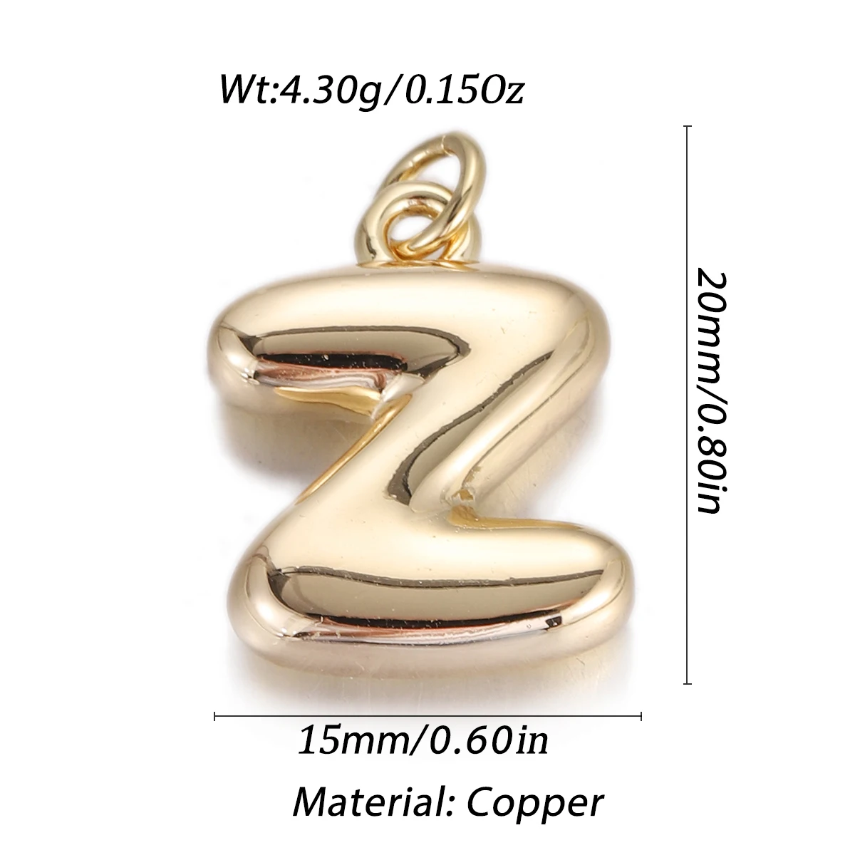 Gold Alphabet Charms: Stylish 26-Letter Pendant Set for Custom Jewelry Crafting