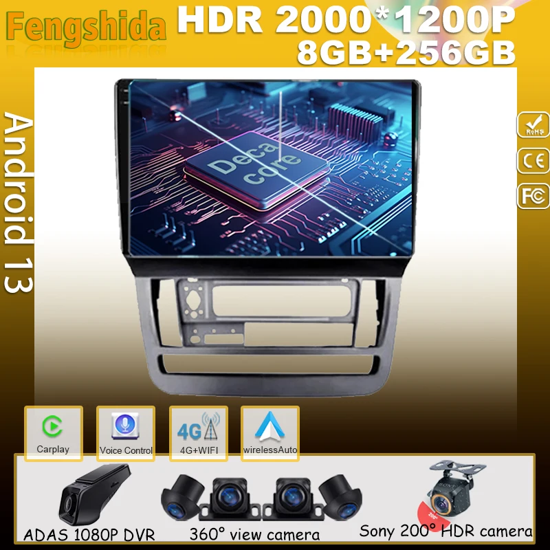 Android 13 Per Toyota Alphard 2002-2011 Car Player Radio Multimedia Video Navigazione Gps Auto Carplay No 2Din Dvd Screen Stereo