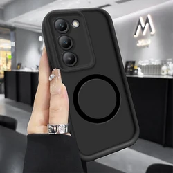 Shockproof Soft Silicone Phone Case with Magnetic Ring Sticker for Tecno Spark 40 4G (BK - JTKS - ZP1)