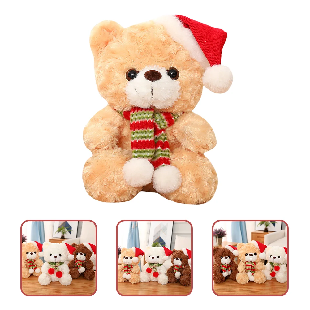 

Christmas Bear Teen Girl Gifts for Stocking Stuffers Plush Dolls Xmas Decor Pp Cotton Girl