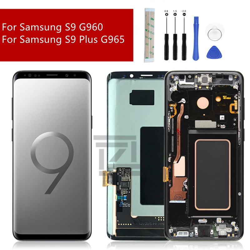 

for Samsung Galaxy S9 LCD g960 Display S9 Plus g965 Touch Screen Digitizer Assembly with frame display S9 screen Repair Parts