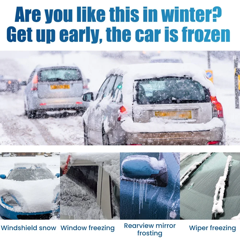 Winter De Icing Instantly Melts Ice Auto Windshield Deicing Spray Car Window Cleaner 60ML Road Anti Slip Winter Vehicle Supplies car windshield cleaner car windshield snow shield