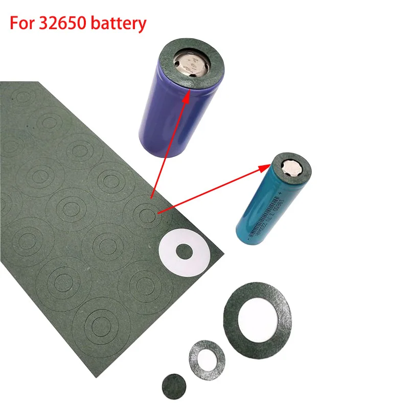 Guarnizione Isolante In Carta D'Orzo Per 32650 Batteria Al Litio Cella Elettrodi Positivi Cuscinetti Isolanti Guarnizione Isolante Cava