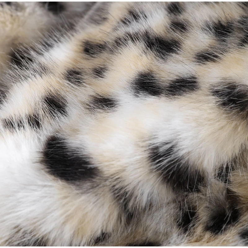 Fashion Animal Lapel Faux Fur Long Coat Women Loose Long Sleeve Pocket Lady Overcoats Autumn Winter Warm Street Thick Outwear