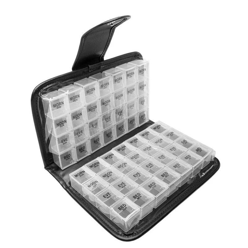Promotion! 14 Day Pill Box Travel Organizer Dose Medicine Tablet Storage Container Daily Vitamin |