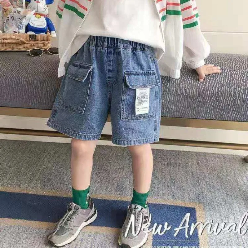 2026년 신상 남아 반바지 청바지 가볍고 얇은 여름 캐주얼 아동복 스타일리쉬하고 트렌디한 여름 바지