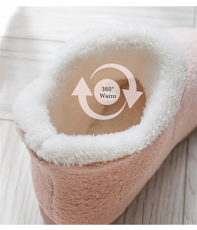 Winter Warm Plush Slip-on Anti-slip Faux Fur Boots for Women - true deals club