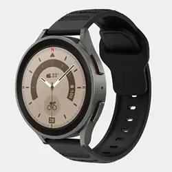 High-Quality Silicone Watch Strap - 20mm/22mm - Versatile Fit for 22mm (Black)