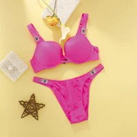 Victoria's Secret Nouvelle Collection Lingerie Sexy en Dentelle Push-Up avec Soutien-Gorge et Culotte, Lingerie de Nuit à Armatures, Grande Taille pour Femme, Bretelles Réglables 4