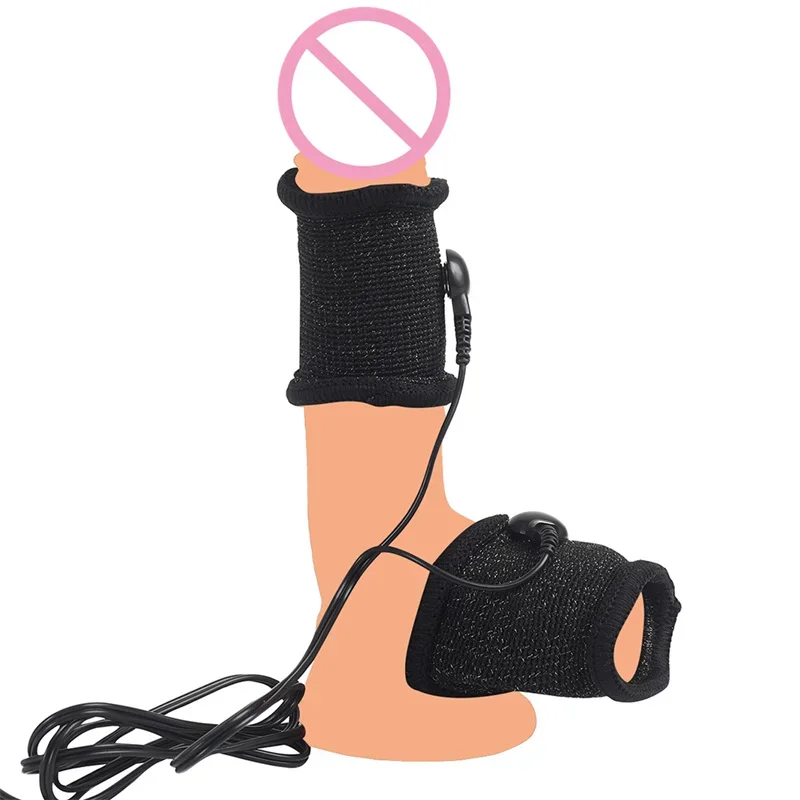 Pulse Massager Penis Ring Stimulation Cock Ring Medical Themed Penis Extender Masturbation Erotic Sex Toy For Men Electric Shock