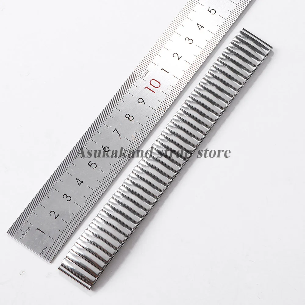 Silver & Gold Stainless Steel Elastic Watch Band - Universal Metal Expansion Strap, Unisex Bracelet Style