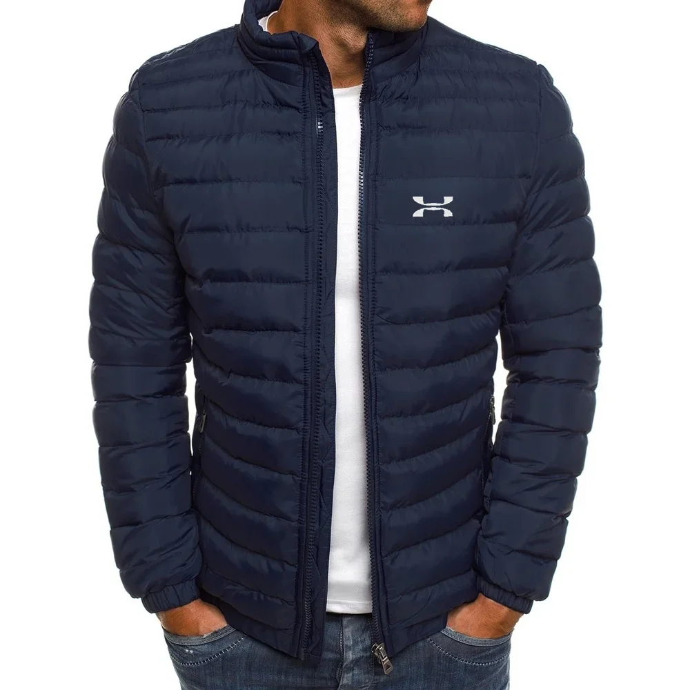 Description Picture 3 of item2023 Winter Jacket Men's Standing Collar Warm Parka Street Fashion Casual Baseball Slim Fit Brand Down Coat