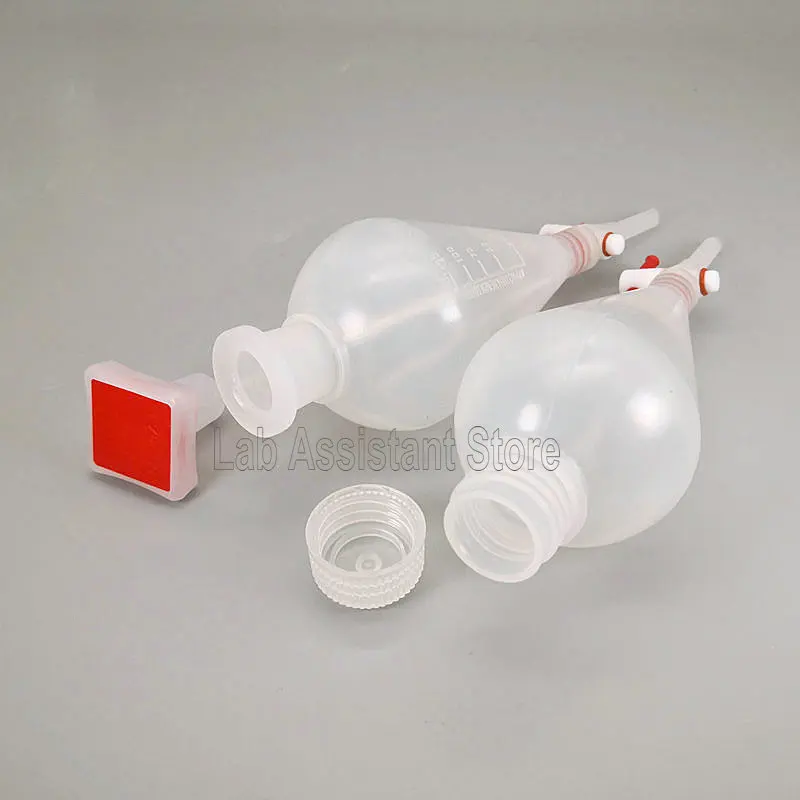 1pcs Lab 125ml 250ml 500ml 1000ml PP Dropping Funnel Plastic Separatory Funnel High Temperature Resistance Laboratory Supplies lab separatory funnel lab plastic funnel