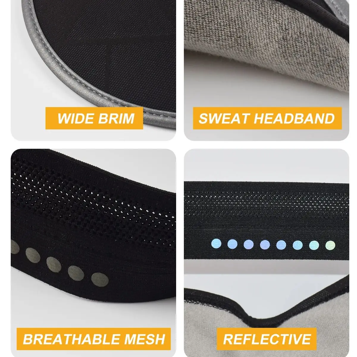 Gorras de verano WRLES para correr, transpirables, con protección UV, para ciclismo, senderismo, playa, tenis, con visera vacía, WRS-MZB30 - Imagen 3