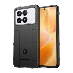Rugged Shield Rubber Protective Case Cover for POCO C55 (Black)