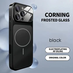 Cosmic Orange MagSafe Magnetic Glass Shockproof Hard Cover with Lens Protection - iPhone 15 (Black)