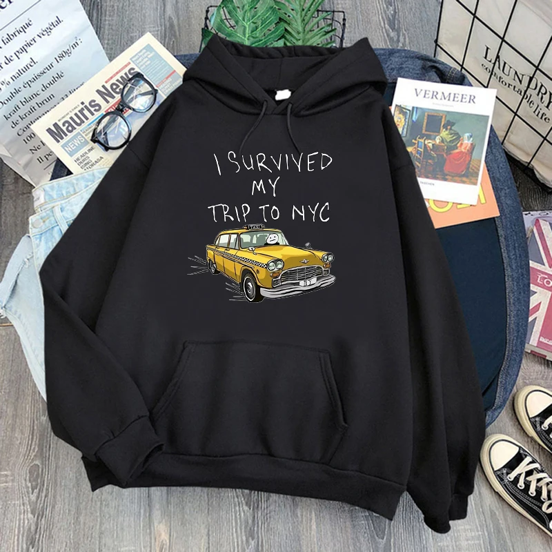 

Tom Holland Same Style Clothing I Survived My Trip To NYC Hoodies Men Cartoon Casual Harajuku Streetwear Unisex Sweatshirts Male