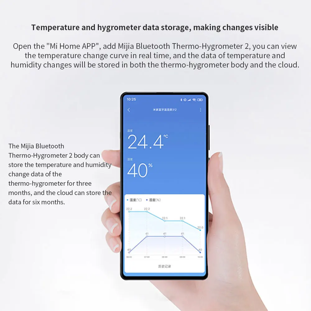 Xiaomi Mijia Temperature Humidity Sensor Bluetooth Thermometer 2 Digital Hygrometer Works With MiHome Smart Home With Battery temperature humidity meter smart temperature sensor smart thermometer