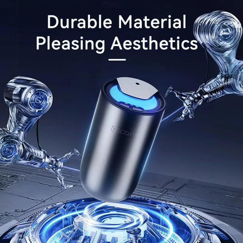 SCENTA Luxury Electric Portable Car Air Perfume Diffuser With Ambient Light, Wireless Automatic Car Air Freshener Scent Diffuser
