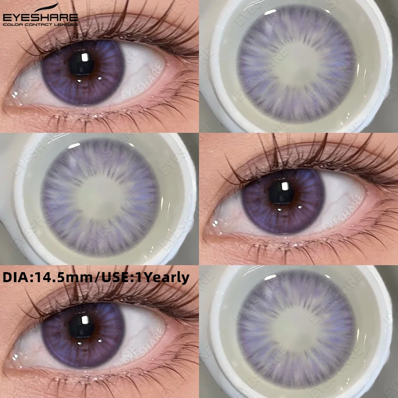 EYESHARE Soft Beauty Color Contact Lenses - Purple & Pink Tones