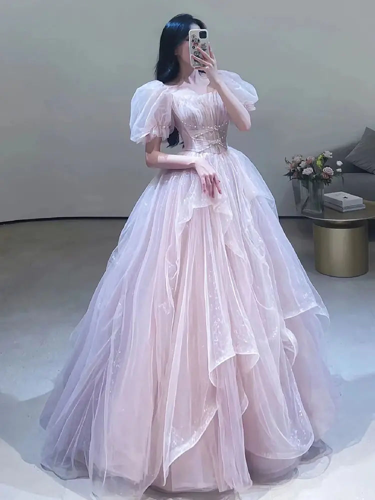 

Harajpee French Evening Dress Women 2024 New Adult Gift Luxury Elegant Banquet Hosting Dresses Wear Long Style Normally Vestido
