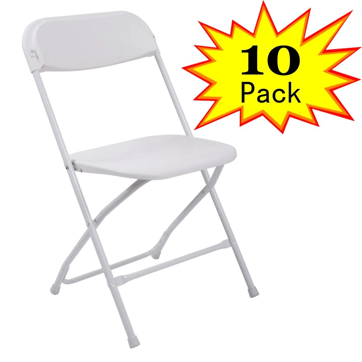 Silla plegable de plástico blanco para eventos comerciales, sillas