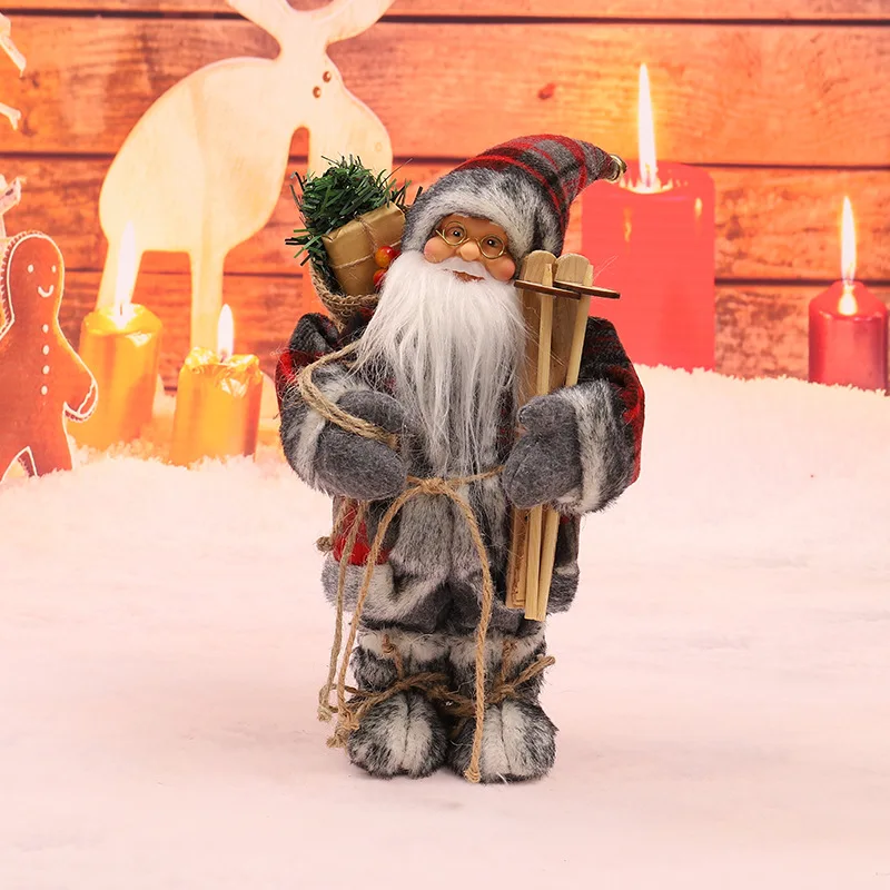 

Christmas Electric Plush Toys Santa Claus Dolls Xmas Decoraton Figurines New Year Gift for Kids Home Festival Party Decor