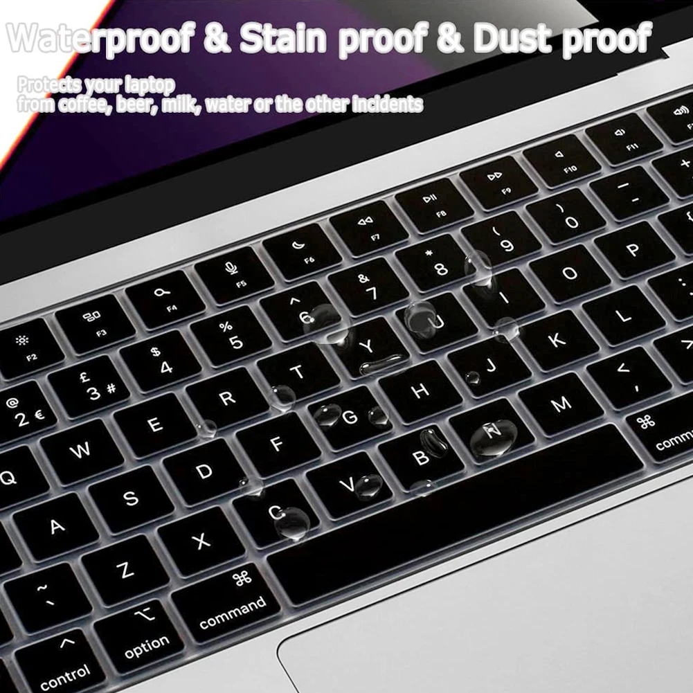 Keyboard Cover For Macbook Pro/Air 2005-New M2/M1 13/15/13.6/16/12 Inch A2681/A2442/A2941/A2338/A2337 UK/US Layout