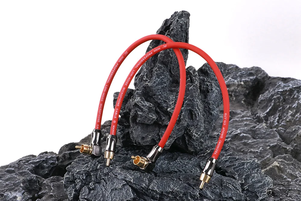 RCA-Audio kabel, gerade bis gerade 90 Grad bis rechtwinklig RCA-Stecker-Stecker-Stereo-Buchse Verlängerung leitung für Verstärker lautsprecher – Detail 3