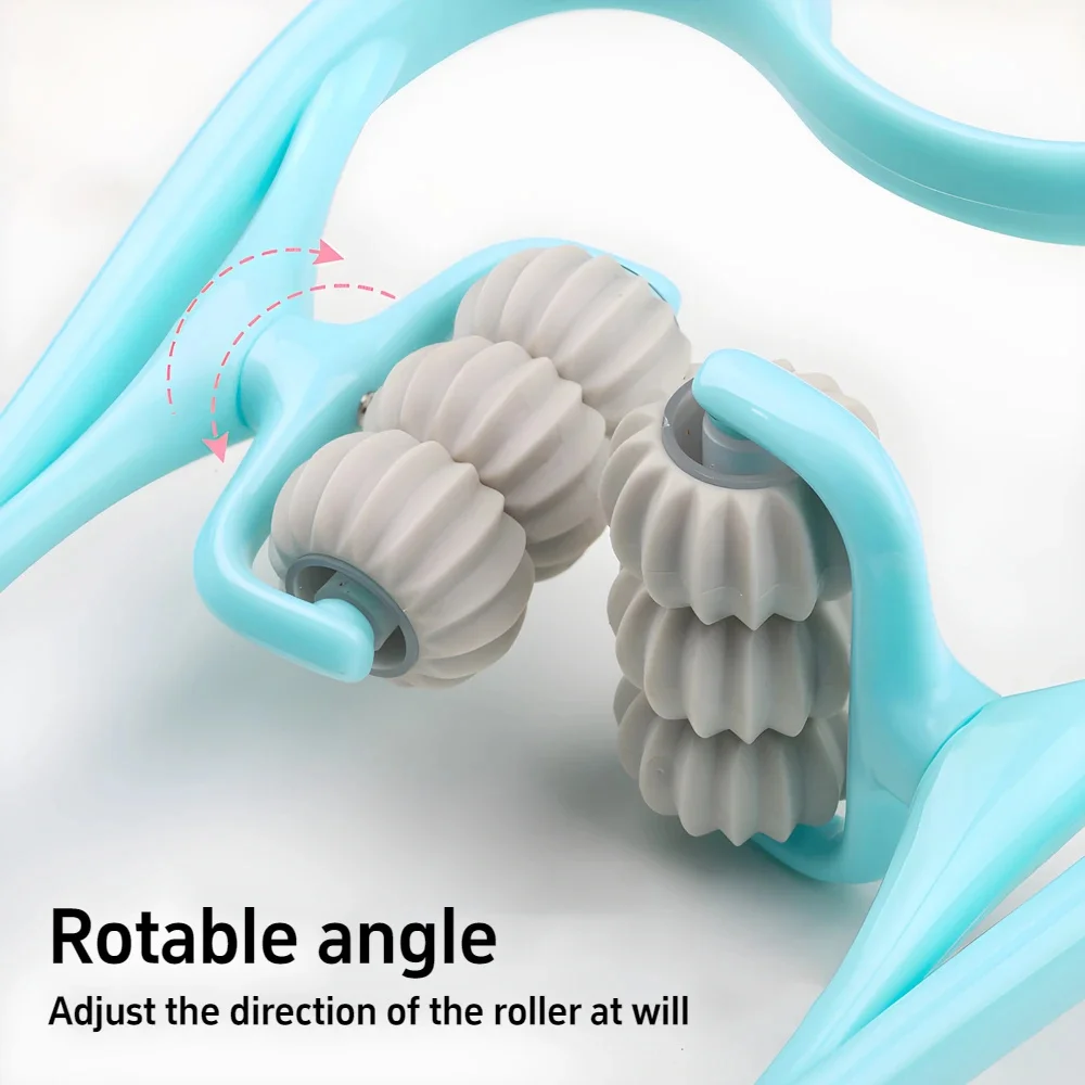 Cervical Neck Massager, Manual Neck Clamp Multifunctional Kneading Roller 6-Ball Shoulder And Neck Relaxation Massager
